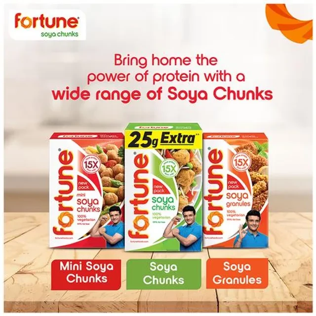 Fortune Mini Soya Chunks - 15x More Protein Than Milk, 200 g-4.webp